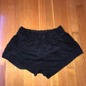 black athletic shorts